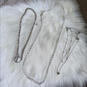 Elegant Silver Necklace Set